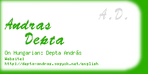andras depta business card